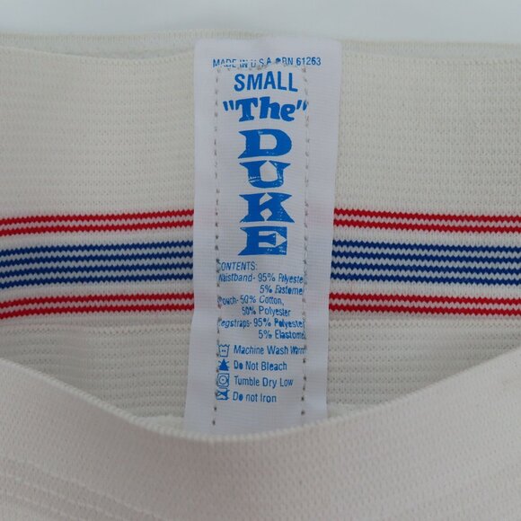 VTG The Duke Mens Small Red White Blue Stripe Band Jockstrap Athletic Supporter - Picture 3 of 8